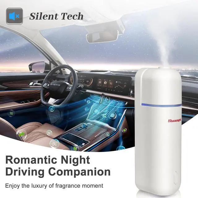 Alt view image 3 of 7 - Car Diffuser, Motion Sensor Waterless Essential Oil Diffuser for Car USB Rechargeable with 6 Refill ScentsHilton/Sandwood/WhiteTea/Diamond/GreenBamboo/Pachuli