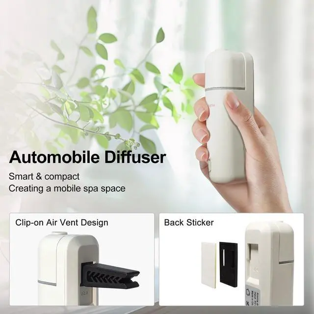 Alt view image 5 of 7 - Car Diffuser, Motion Sensor Waterless Essential Oil Diffuser for Car USB Rechargeable with 6 Refill ScentsHilton/Sandwood/WhiteTea/Diamond/GreenBamboo/Pachuli