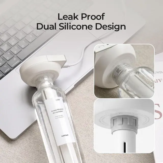 Alt view image 5 of 7 - Mini Humidifier, Portable Wireless Table Humidifier, USB-C Rechargeable Personal Mist Maker with Adjustable Length, Quiet 28dB, Leak-Resistant Design for Car, Bedroom, Office