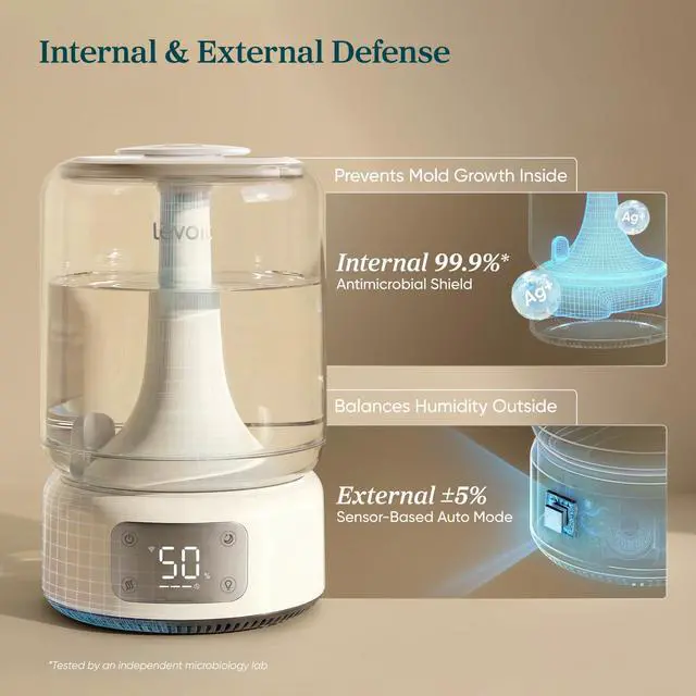 Alt view image 3 of 7 - Humidifiers for Bedroom Large Room, 6.2L Dishwasher Safe, Smart App