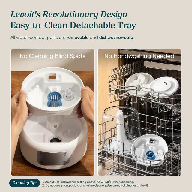Alt view image 5 of 7 - Humidifiers for Bedroom Large Room, 6.2L Dishwasher Safe, Smart App