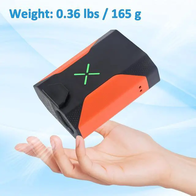 Alt view image 2 of 7 - Mini Portable Waist Fan - 100 Speeds 36000RPM Strong Airflow 4500mAh Battery Powered Max 16H Cooling - Mini Waist Neck Handheld Fan for Outdoor Jobsite Camping Travel, Orange