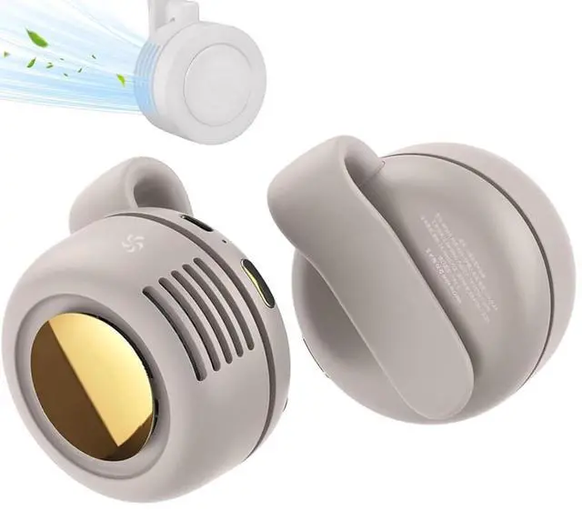 Main image of Portable Silent Mini Bladeless Fan Clip On, 3 Speeds & Queit, Hands Free Shirt and Waist Clips Whirlwind Fans, For Outdoor & Travel & Office, Travel Accessories (White)