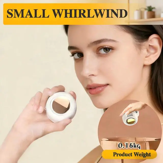 Alt view image 3 of 7 - Portable Silent Mini Bladeless Electric fan Clip-On,3-Speed Rotatable Hands-Free Clip-On Fan for Shirt and Waist,Portable Mini Bladeless Fan Clip-On,For Outdoor & Travel & Office & Indoor