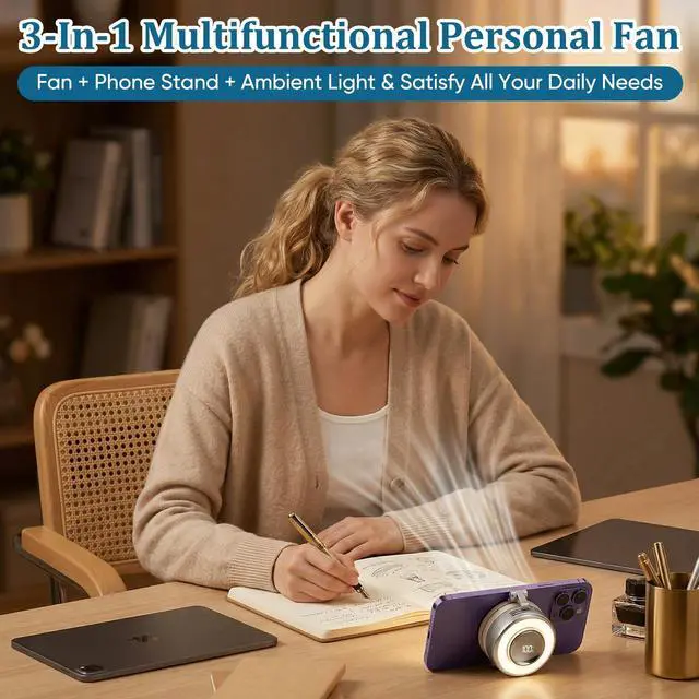 Alt view image 4 of 7 - 2026 New Portable Silent Mini Bladeless Electric Fan Clip On,5 Speeds Clip-On Fans For Shirt,Small Clips Fanmini Whirlwind Fans For Waist Clips Suitable For Outdoor & Travel & Office,Gift (Pink)
