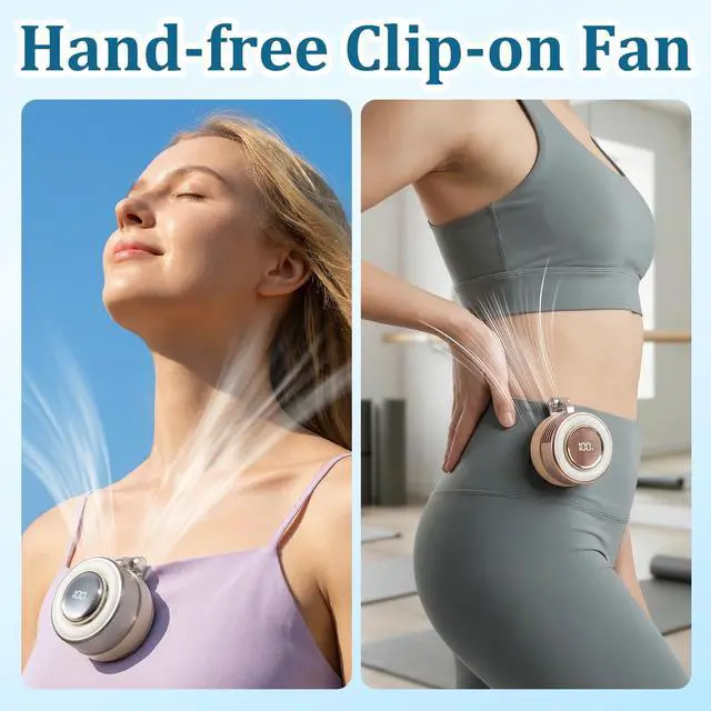 Alt view image 7 of 7 - 2026 New Portable Silent Mini Bladeless Electric Fan Clip On,5 Speeds Clip-On Fans For Shirt,Small Clips Fanmini Whirlwind Fans For Waist Clips Suitable For Outdoor & Travel & Office,Gift (Pink)