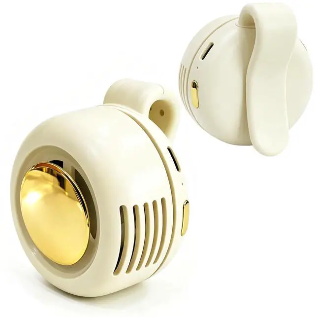 Main image of 2026 New Portable silent mini bladeless fan 3-speed clip-on fan 360° rotatable suitable for outdoor, travel and office use, travel accessory (white)