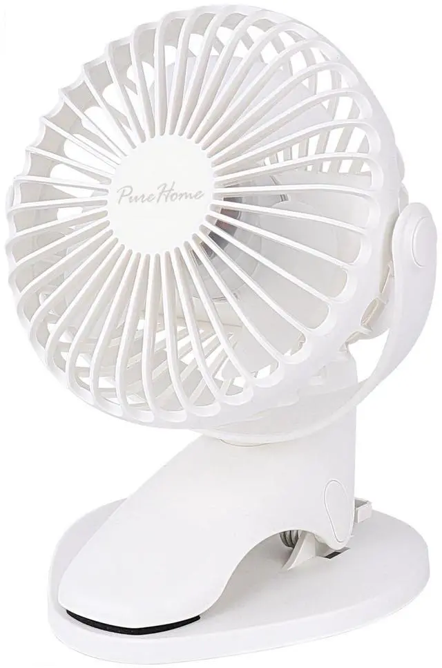 Main image of Portable Clip Fan Battery Operated,3 Speeds USB Rechargeable Mini Table Fan with Strong Airflow,360°Rotation Ultra Quiet Personal Desk Fan for Home Office Bedroom Dorm Stroller Camping(White)