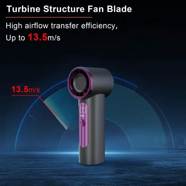 Alt view image 7 of 7 - iFan, Portable Mini Handheld Fan, Personal Small Turbo Fans Rechargeable for Travel - Gray