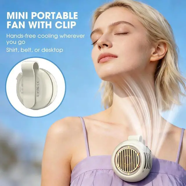 Alt view image 3 of 7 - Portable Silent Mini Bladeless Fan Clip on, 5 Speeds 360° Rotatable Clip on Fan for Shirt & Waist, USB Rechargeable Small Fans Portable, 2026 New Whirlwind Fans for Outdoor/Travel/Office, Green