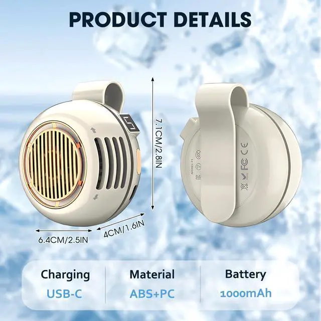 Alt view image 2 of 7 - Portable Silent Mini Bladeless Fan Clip on, 5 Speeds 360° Rotatable Clip on Fan for Shirt & Waist, USB Rechargeable Small Fans Portable, 2026 New Whirlwind Fans for Outdoor/Travel/Office, Green