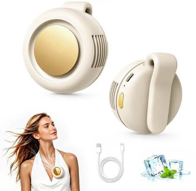 Main image of Clip On Fan, Portable Silent Mini Bladeless Personal Fan, 3-Speed 360° Rotatable Small Clip Fan for Shirt Waist, Hands-Free Wearable Fan for Outdoor Travel Office