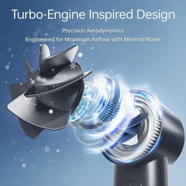 Alt view image 5 of 7 - Turbo Handheld Fan 100-Speed Digital Display