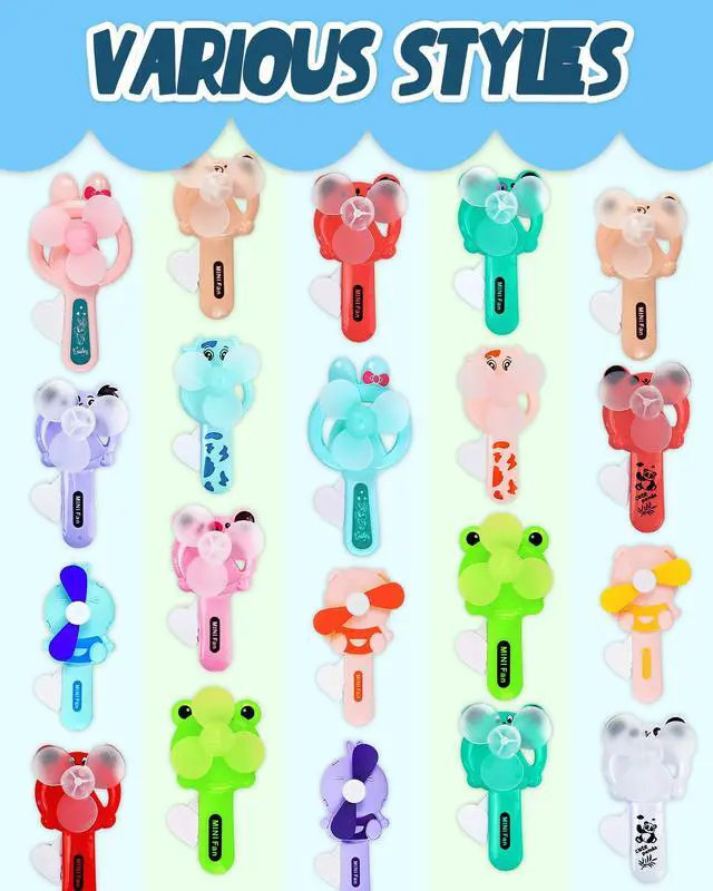 Alt view image 3 of 7 - 20 Summer Party Favors for Kids 3-12 Years Old, Mini Toy Fans for Boys and Girls-No Battery Needed Handheld Fans for Goodie Bag Stuffers