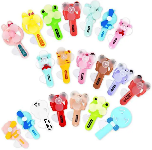 Main image of 20 Summer Party Favors for Kids 3-12 Years Old, Mini Toy Fans for Boys and Girls-No Battery Needed Handheld Fans for Goodie Bag Stuffers