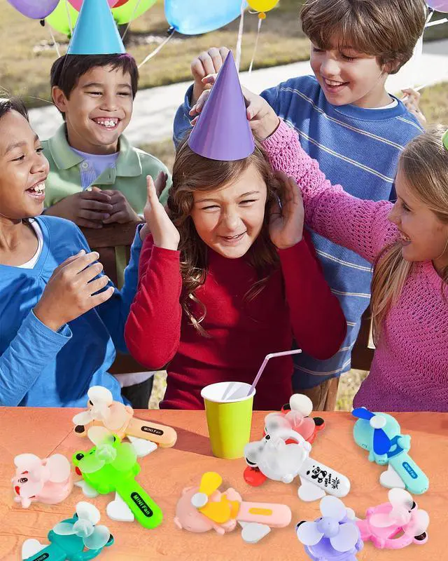 Alt view image 6 of 7 - 20 Summer Party Favors for Kids 3-12 Years Old, Mini Toy Fans for Boys and Girls-No Battery Needed Handheld Fans for Goodie Bag Stuffers
