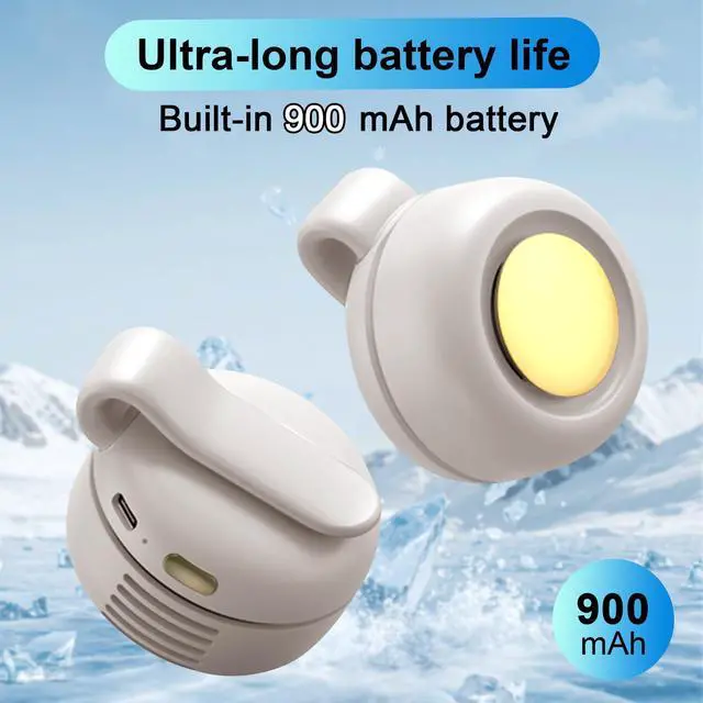 Alt view image 4 of 7 - 2PCS Portable Electric Mini Bladeless Fan, Silent Mini Adjustable Clip-On USB Rechargeable Fan, 3-Speed Ultra-Quiet Personal Cooling Fan