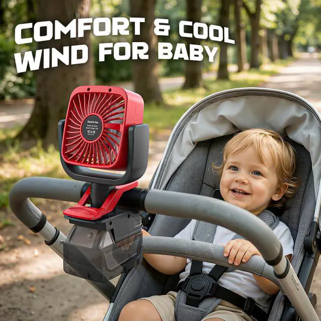 Alt view image 6 of 7 - 4" Clip Fan Compatible with Milwaukee 18V Battery (Tool Only) 3-Speed Cordless Clip-On Fan with 360° Rotation Low Noise Portable Desk Fan for Camping Jobsite Tent Fishing Outdoor