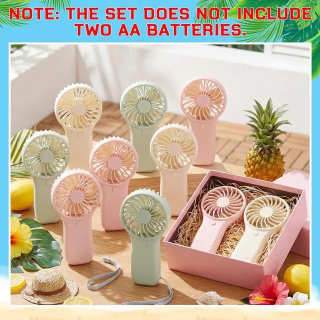 Alt view image 3 of 7 - 24 Pack Mini Portable Fans Bulk with Lanyard Small Handheld Fans Gifts Bulk for Wedding Summer Travel Beach Gym Camping Makeup (Lanyard,3 Colors)