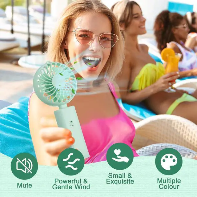 Alt view image 6 of 7 - 36 Pcs Mini Handheld Fans Bulk, 180° Foldable Portable Personal Fans, Small Desk Fan for Wedding Guests, Summer Party Favors, Beach Outdoor Events, Classroom Gifts (Multicolor)