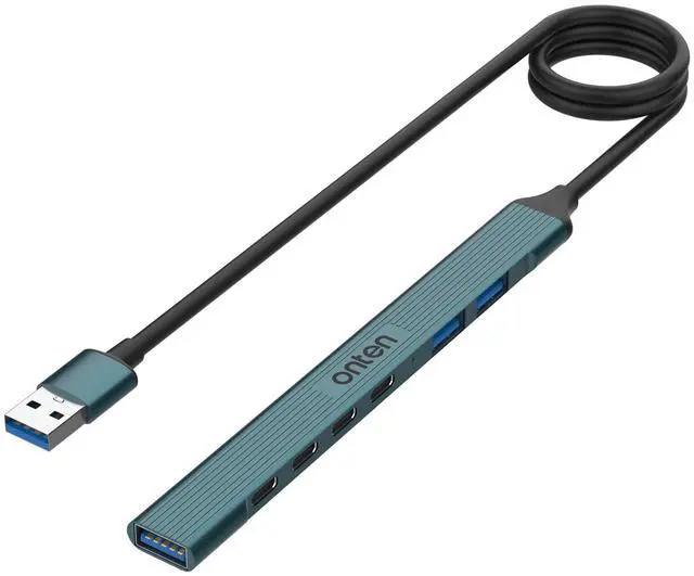 Main image of USB-C to USB Adapter & Hub with 7 ports, USB 3.0/2.0, for MacBook Pro and iMac 2021, USB-A Splitter