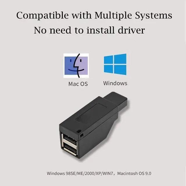 Alt view image 3 of 7 - 3-Port USB 3.0/2.0 Data Hub, Portable, Compact, Black, USB Hub, Compatible with PC, Laptop, USB Flash Drives, Mouse, Keyboard, External Hard Drives