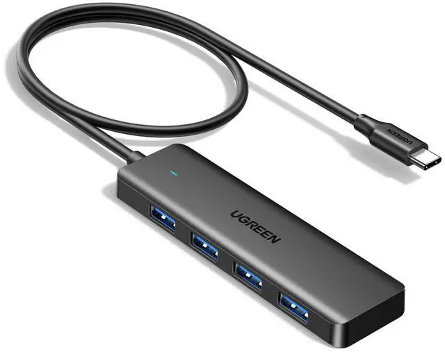 Main image of USB C Hub, 4 Ports USB A Splitter Ultra-Slim USB Expander for Mouse, Keyboard, Flash Drive, U Disk, Printer Compatible with Laptop, Desktop PC, Xbox, PS5, and More 2FT