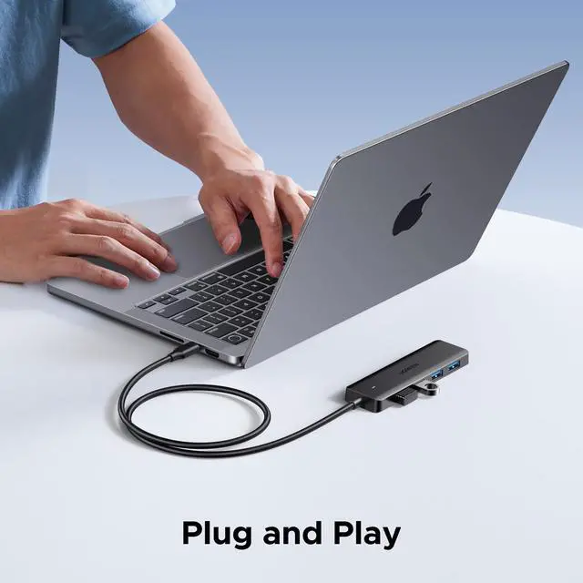 Alt view image 4 of 7 - USB C Hub, 4 Ports USB A Splitter Ultra-Slim USB Expander for Mouse, Keyboard, Flash Drive, U Disk, Printer Compatible with Laptop, Desktop PC, Xbox, PS5, and More 2FT