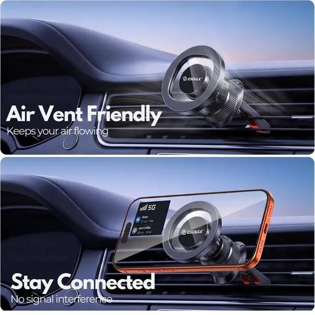 Alt view image 6 of 7 - Magnetic Car Phone Mount Air Vent Holder wtih Metal Ring