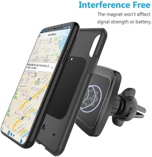 Alt view image 6 of 7 - Magnetic Phone Holder for Car, Twist-Lock Air Vent Car Phone Holder with Swift-Snap Technology, Secure Grip Car Phone Mount, Compatible with All Smartphones, Strong Magnets