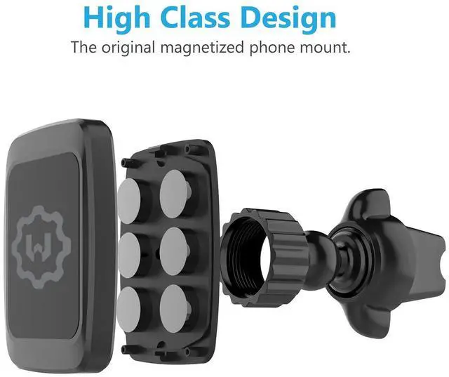 Alt view image 3 of 7 - Magnetic Phone Holder for Car, Twist-Lock Air Vent Car Phone Holder with Swift-Snap Technology, Secure Grip Car Phone Mount, Compatible with All Smartphones, Strong Magnets