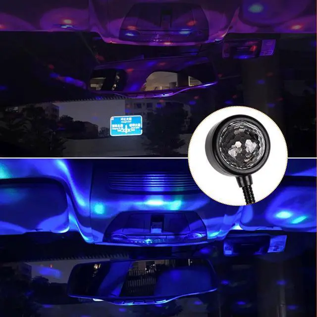 Alt view image 4 of 6 - USB Star Night Light Projector, Portable Car Roof Sound Activated Atmosphere Lamp, Adjustable Auto Interior Atmosphere Decorative Light for Vehicle, Bedroom, Ceiling, Party