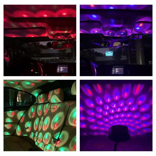 Alt view image 6 of 6 - USB Star Night Light Projector, Portable Car Roof Sound Activated Atmosphere Lamp, Adjustable Auto Interior Atmosphere Decorative Light for Vehicle, Bedroom, Ceiling, Party
