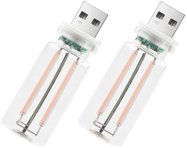 Main image of 2Pcs Car USB Night Lights, Touch Control Car Interior Ambiance Lights Portable Mini Glass Bottle LED Bulb Night Lights Suitable for Vehicles, Bedrooms, Camping, and Holiday DecorationsPurple