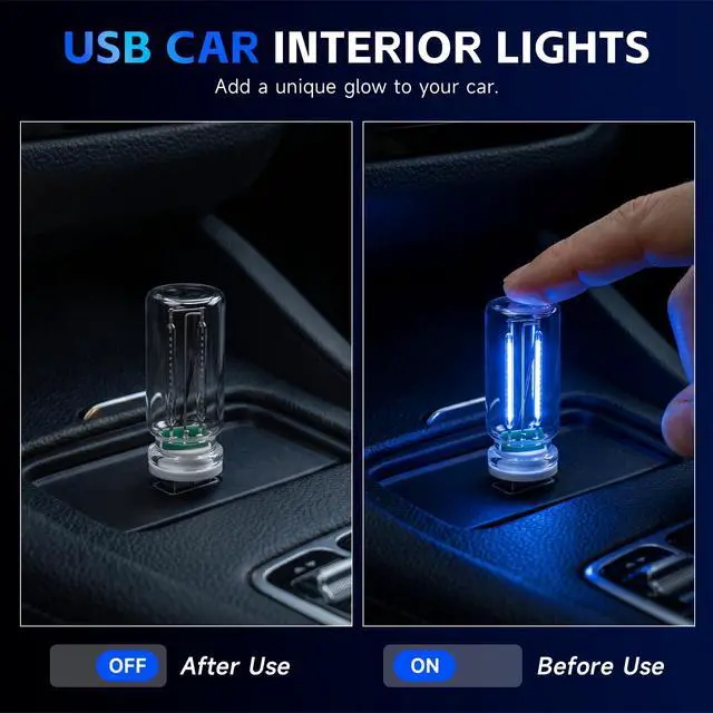 Alt view image 6 of 7 - Mini USB Night Light Bulb for Car, 2PCS