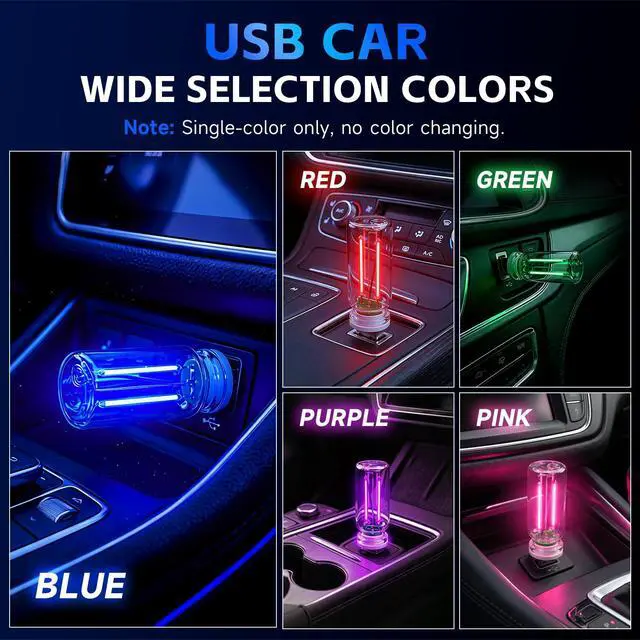 Alt view image 7 of 7 - Mini USB Night Light Bulb for Car, 2PCS