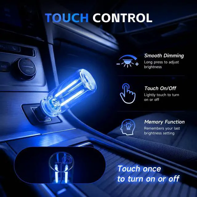 Alt view image 4 of 7 - Mini USB Night Light Bulb for Car, 2PCS