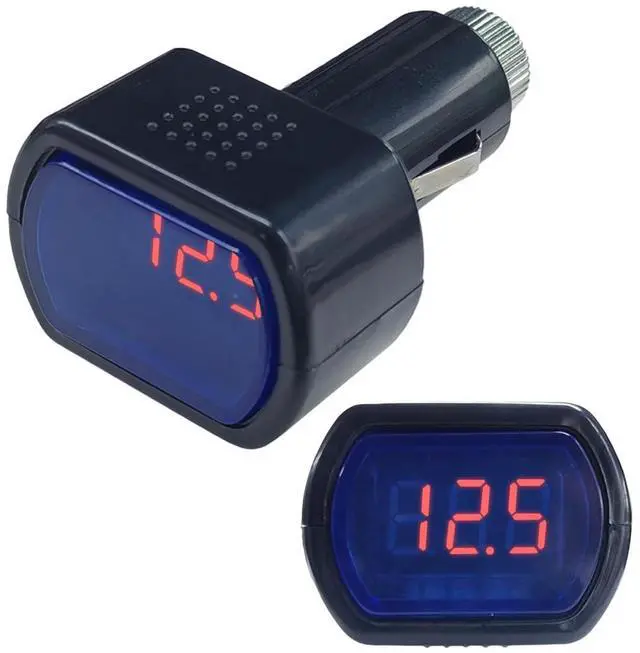 Main image of Car LED Digital Voltmeter, DC 12V/24V Cigarette Lighter Voltage Meter, Volt Gauge Battery Monitor, Digital Voltage Display for Auto Car Truck