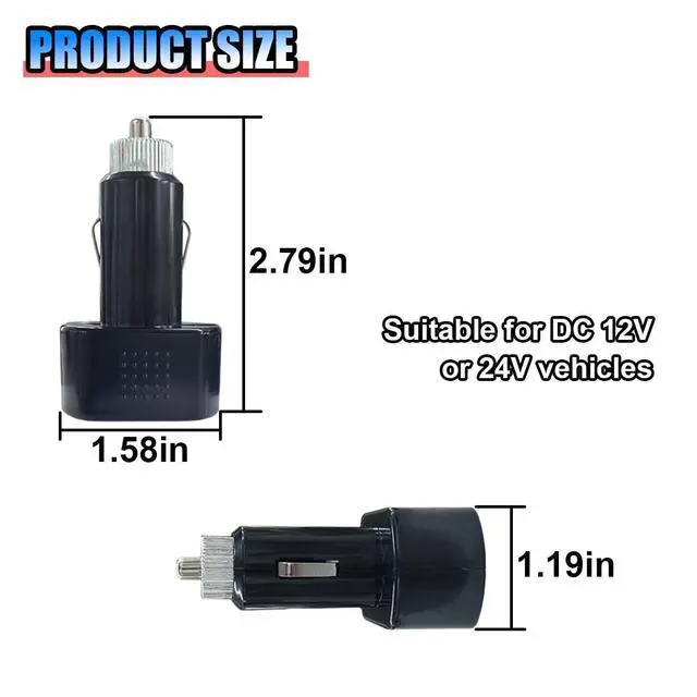 Alt view image 2 of 7 - Car LED Digital Voltmeter, DC 12V/24V Cigarette Lighter Voltage Meter, Volt Gauge Battery Monitor, Digital Voltage Display for Auto Car Truck