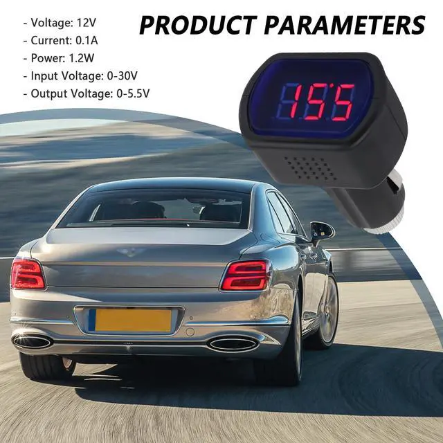 Alt view image 5 of 7 - Car LED Cigarette Lighter Voltage Meter,Digital Display Car Battery Monitor 12V,Universal Electric Battery Voltage Meter Car Accessories for Most Cars Trucks SUVs Motorcycles (2PCS)