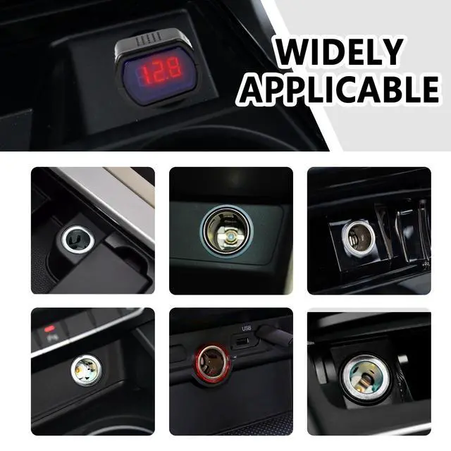 Alt view image 4 of 7 - Car LED Cigarette Lighter Voltage Meter,Digital Display Car Battery Monitor 12V,Universal Electric Battery Voltage Meter Car Accessories for Most Cars Trucks SUVs Motorcycles (2PCS)