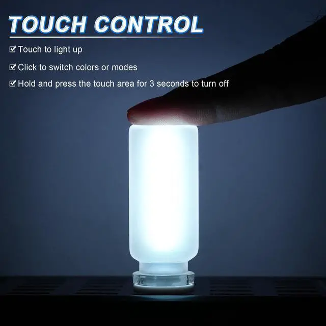 Alt view image 5 of 7 - Car Interior USB LED Night Light, Touchable Dimming with 13 Modes of Car Ambient Lighting Kit, Frosted Glass Bottle Lamp, Car Interior Accessories Suitable for Most Vehicles, Pack of 1
