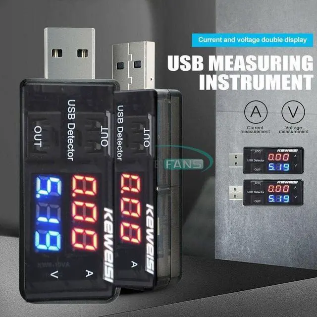 Alt view image 2 of 7 - Black USB Power Meter,USB Current Meter,3-9V 0-5A Voltage Tester Multimeter,LCD Digital Multimeter Current Tester Voltage Detector,USB Tester DC LED Display Multi Testers Tools