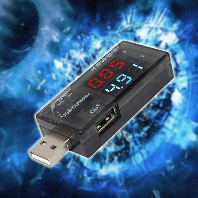 Alt view image 5 of 7 - Black USB Power Meter,USB Current Meter,3-9V 0-5A Voltage Tester Multimeter,LCD Digital Multimeter Current Tester Voltage Detector,USB Tester DC LED Display Multi Testers Tools