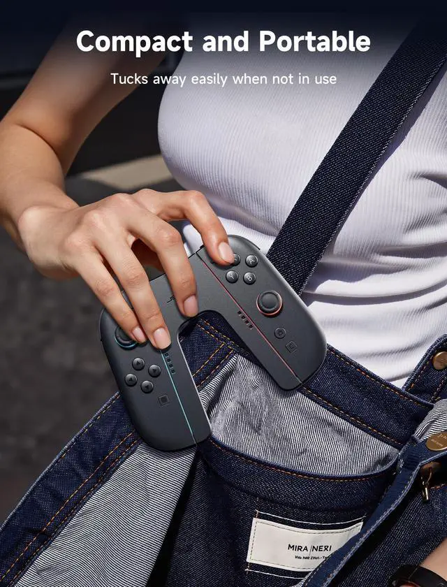 Alt view image 7 of 7 - Switch 2 Charging Grip for Nintendo Switch 2, Magnetic Grip Controller Compatible with Switch 2 JoyPads, Play While Charging with LED Indicator& 1.5m/4.9ft Charger Cable-Black