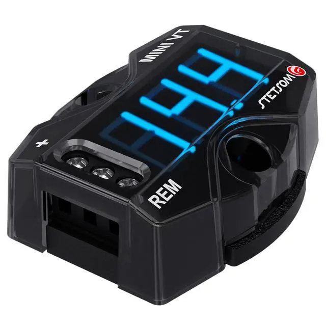 Alt view image 5 of 7 - MiniVT Digital Display Mini Voltmeter High Accuracy Blue LED 7V~30V Automotive Car Motorcycle Battery Voltage Panel Meter Easy Connection Remote Power for Car Audio Systems