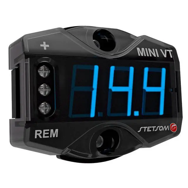 Alt view image 7 of 7 - MiniVT Digital Display Mini Voltmeter High Accuracy Blue LED 7V~30V Automotive Car Motorcycle Battery Voltage Panel Meter Easy Connection Remote Power for Car Audio Systems