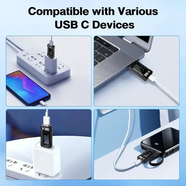 Alt view image 7 of 7 - USB Tester,4-25V 5.0A LCD USB Digital Voltage Current Power Tester Multimeter,USB Power Mester Tester, USB Voltmeter Ammeter QC2.0/3.0