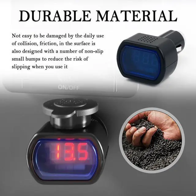Alt view image 4 of 7 - Car Cigarette Lighter Voltage Meter with LED Digital Display,Mini Car Voltage Meter for Monitoring Vehicle Battery Voltages Status,24V/12V Socket Voltmeter as Battery Voltages Meters