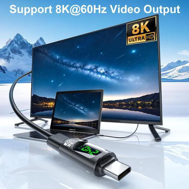 Alt view image 6 of 7 - 240W USB C Adapter Power Meter Tester (2 Pack) - Voltage Current Power LED Digital Display, Type C Male to Female Extension Connector for iPhone 15/16, MacBook, iPad & More USBC Cables/Devices